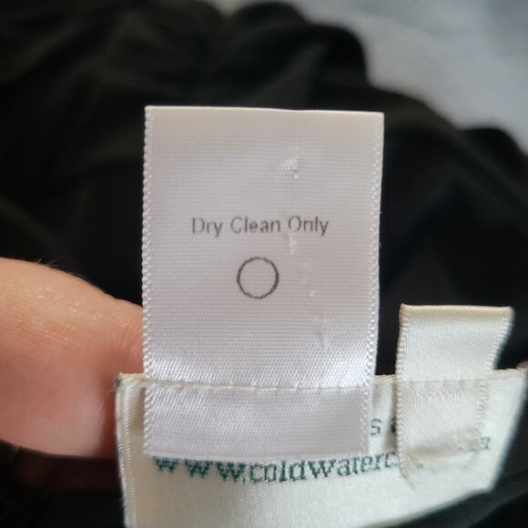 Coldwater Creek Dress Womens Size Petite MD Black Stretch Short Sleeve Zipper - Picture 6 of 8